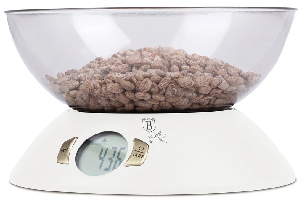 Digitális konyhai mérleg tállal 5 kg matt krém Sahara Collection