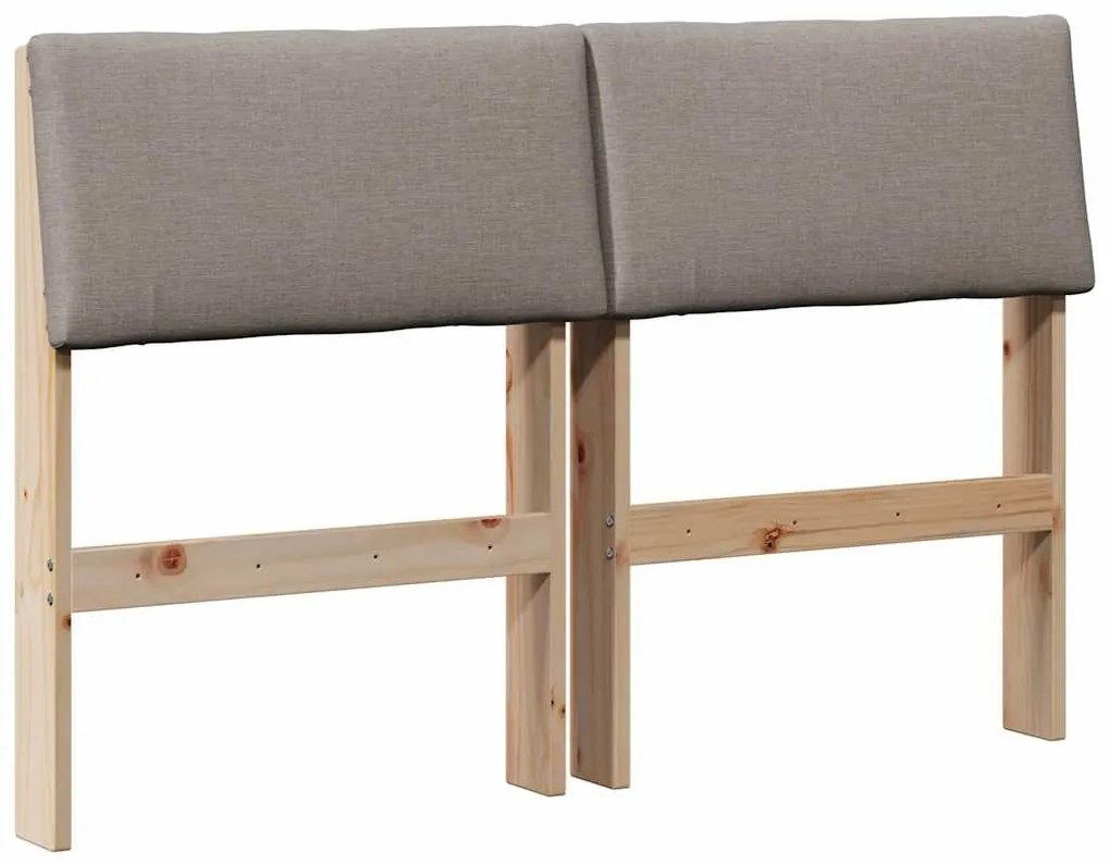 Kárpitozott fejtámla Tópszínű 120 cm Tömör fenyőfa