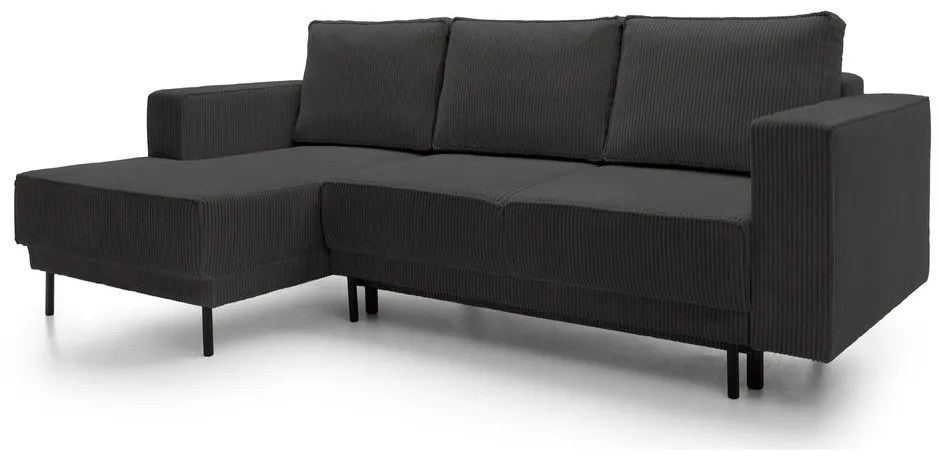 Sarokkanapé Rodriguez mini (B) (sötétszürke + fekete). 1099135