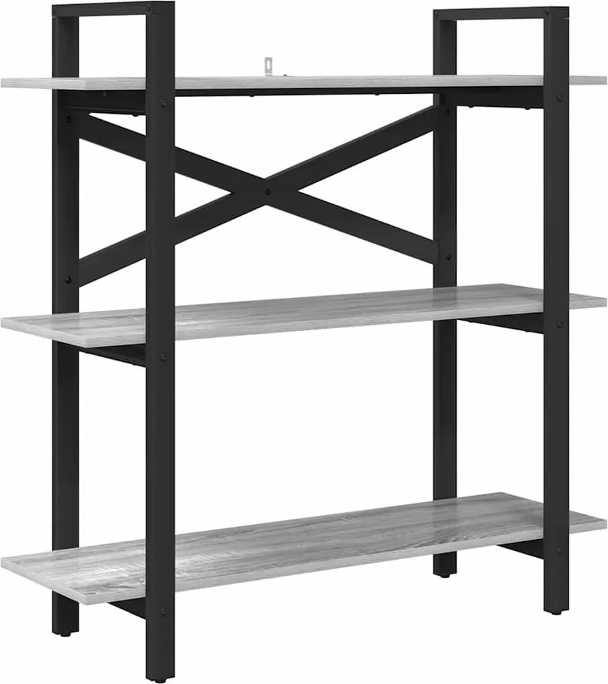 vidaXL Könyvespolc Szürke Sonoma 100 x 33,5 x 102 cm Faanyag