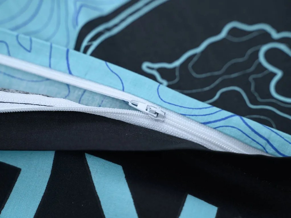 Ragyogó pamut ágyneműhuzat JURASSIC WORLD kék Ágyneműhuzat mérete: 70 x 90 cm | 140 x 200 cm