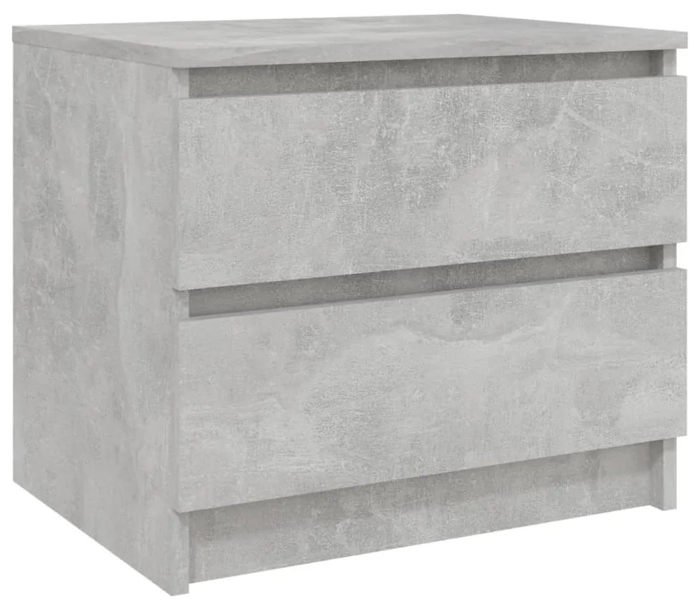 2 db betonszürke szerelt fa éjjeliszekrény 50 x 39 x 43,5 cm