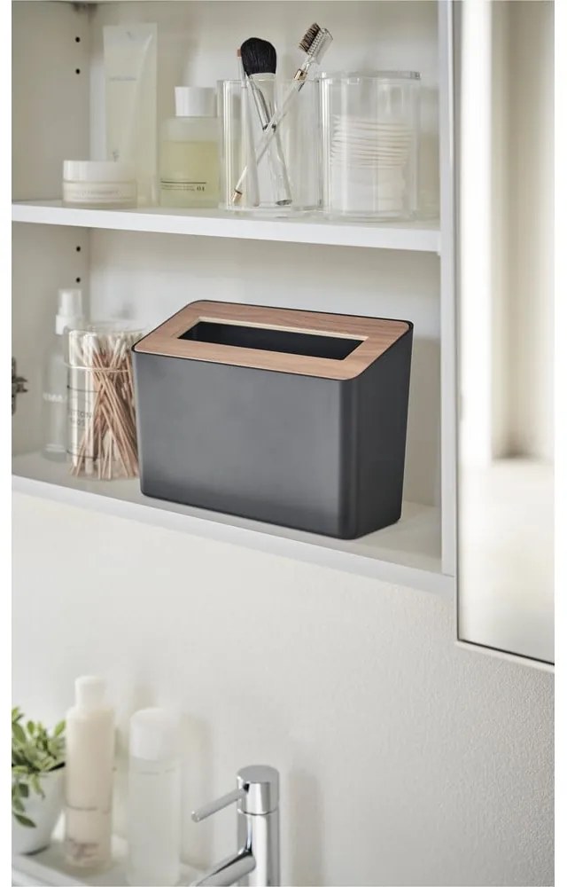 Fekete műanyag irodai szemetes 2,3 l Rin – YAMAZAKI