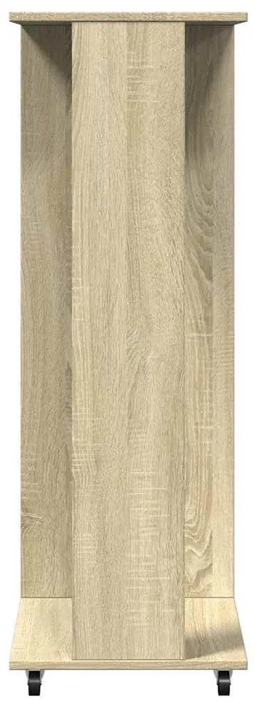 sonoma tölgy szerelt fa ruhásszekrény kerekekkel 102x38x110 cm