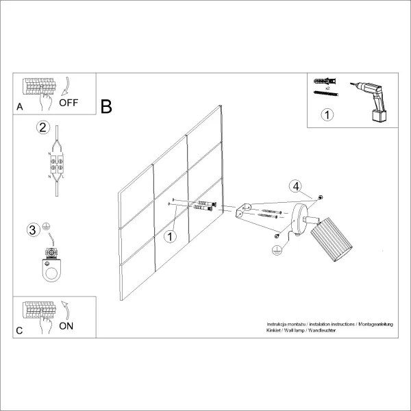 Brilagi - LED fali spotlámpa CRESTO 1xGU10/10W/230V fehér