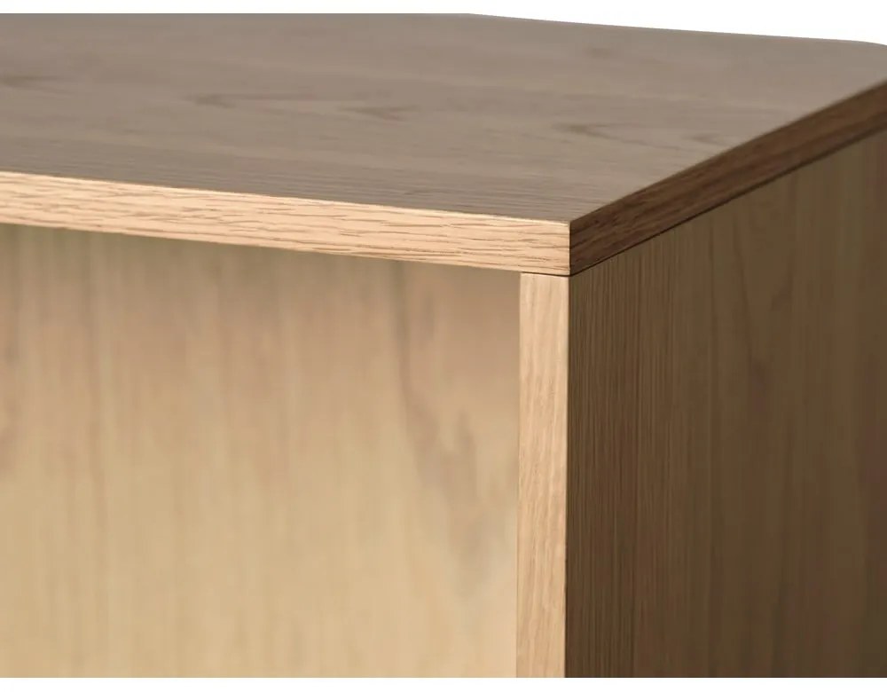 Natúr színű könyvespolc tölgyfa dekorral 140x90 cm Ponza – Unique Furniture