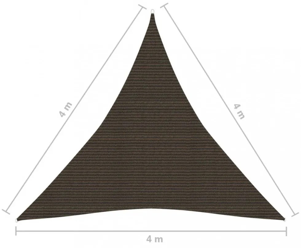 barna HDPE napvitorla 160 g/m² 4 x 4 x 4 m