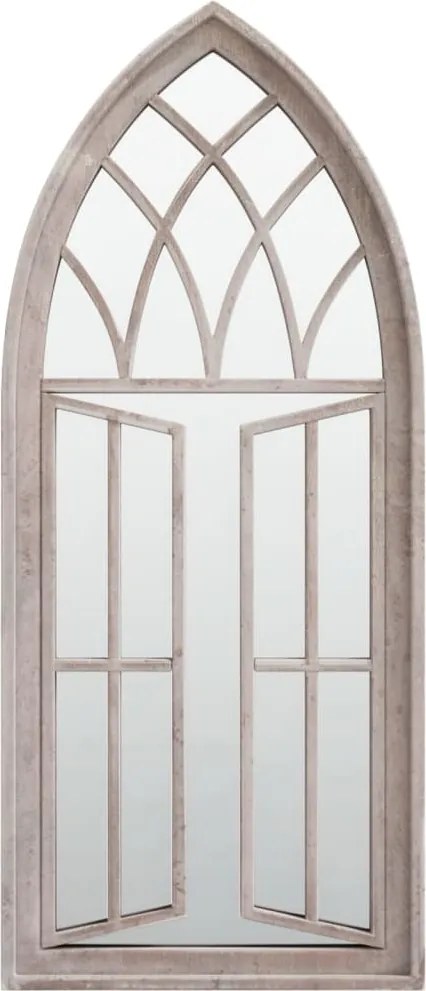 vidaXL homokszínű vas kerti tükör kültéri használatra 70 x 30 cm