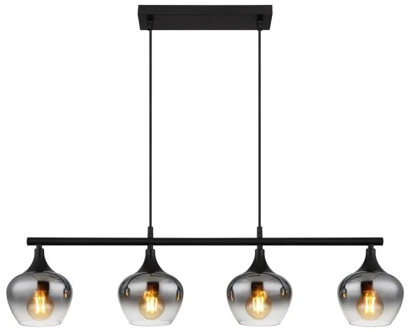 Globo 15548-4H1 - Csillár zsinóron MAXY 4xE27/40W/230V fekete