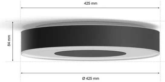 Philips-LED RGB Dimmelhető mennyezeti lámpa Hue LED/52,5W/230V á. 425 mm fekete