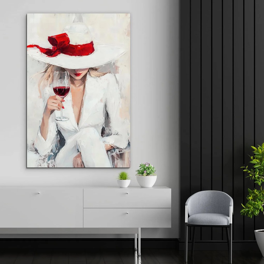 DUBLEZ | Divat művészet kép - Nő borral