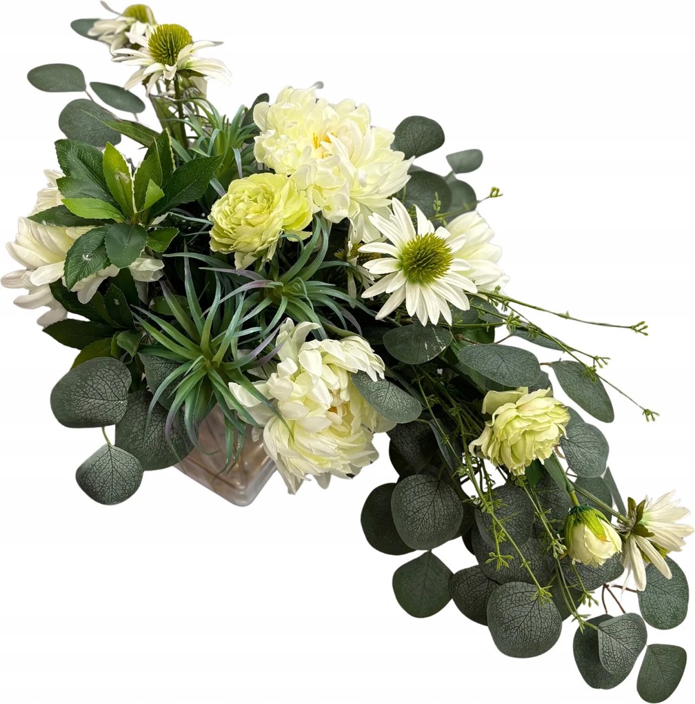 Elegáns prémium művirág temetői dísz, 70 cm