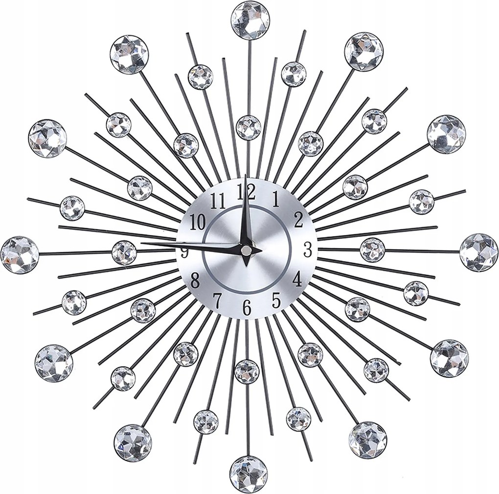 Stílusos Falióra Nap Kristályokkal 33CM