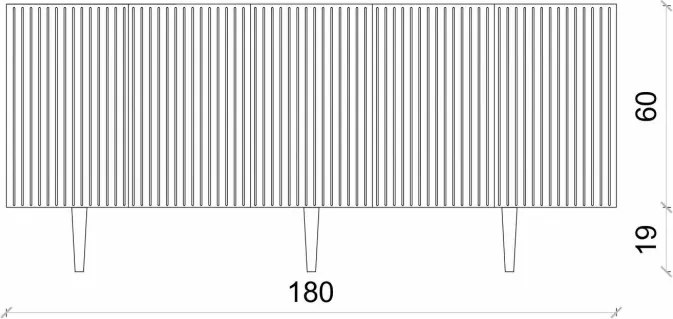 Capella komód, szürke, 180 cm