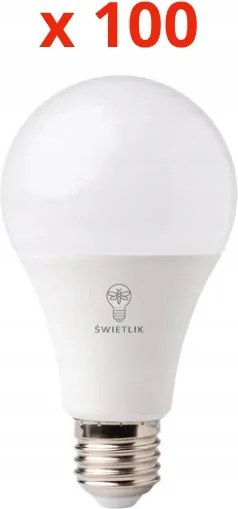 100 db-os Led izzó szett A60 E27 15W Semleges fehér szín