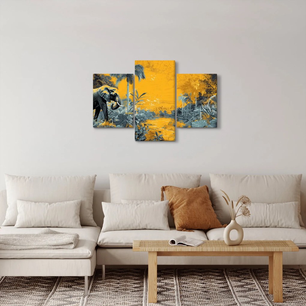 Kép - Elefánt a természetben (90x60 cm)