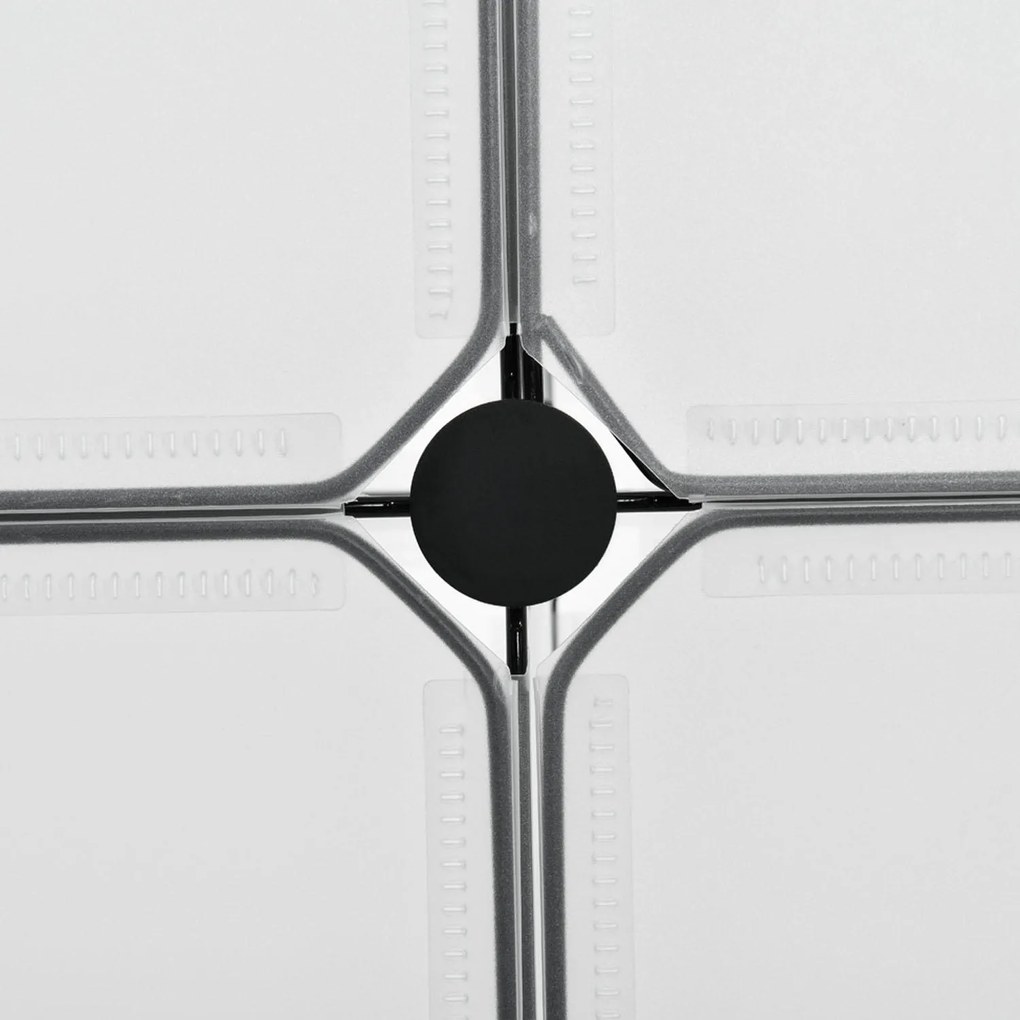 Ruhásszekrény 12 kombinálható rekesszel fekete színben