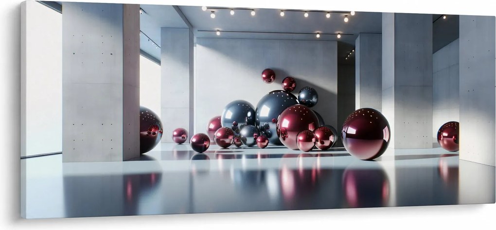 Kép - 3D tér gömbökkel II. (120x50 cm)