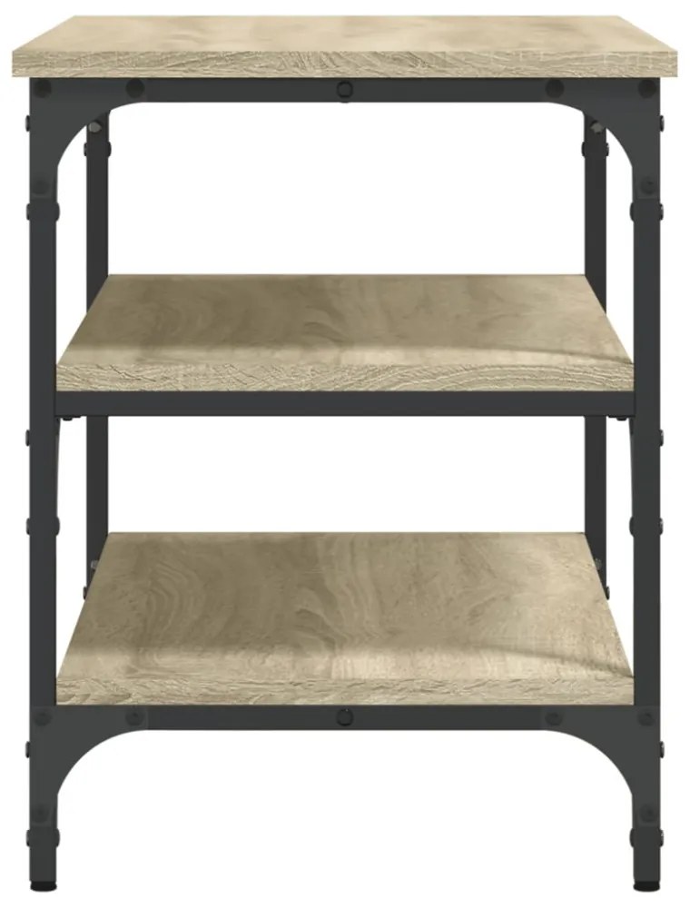 sonoma tölgy színű szerelt fa cipőtároló pad 70x38,5x49 cm
