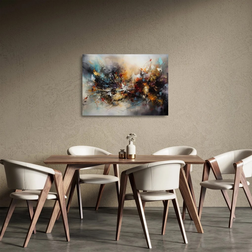 Üveg kép - Absztrakt grafika (70x50 cm)