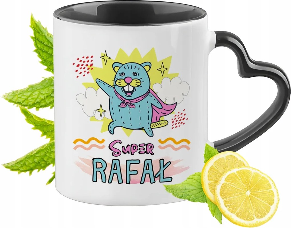 Fekete Bögre Szív Alakú Füllel Raffael Ajándék