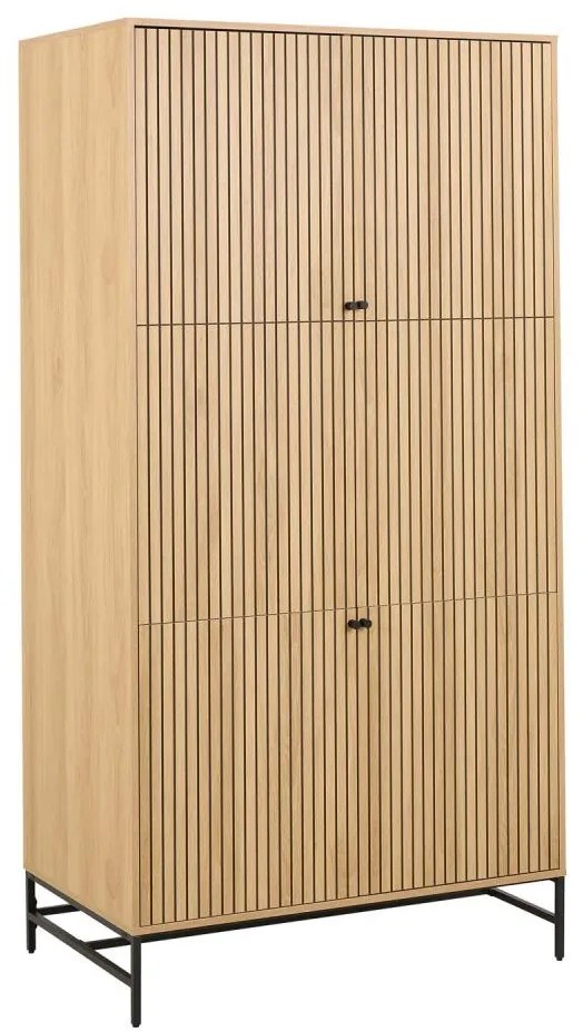 OLIVIA gardróbszekrény 99x200 cm, tölgy