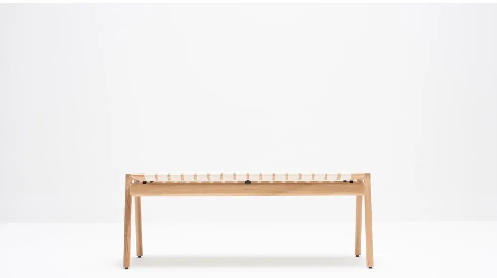 Fehér-natúr színű pad Klupa - Gazzda