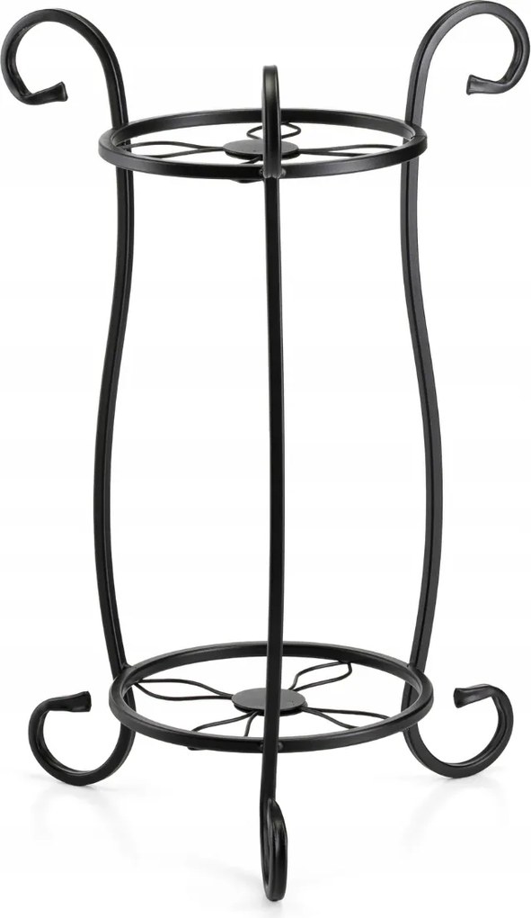 Növénytartó Állvány virágtartó álló fém fekete 60 cm