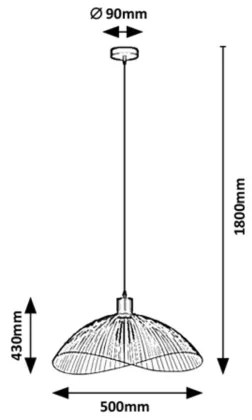 Rabalux - Csillár zsinóron 1xE27/60W/230V