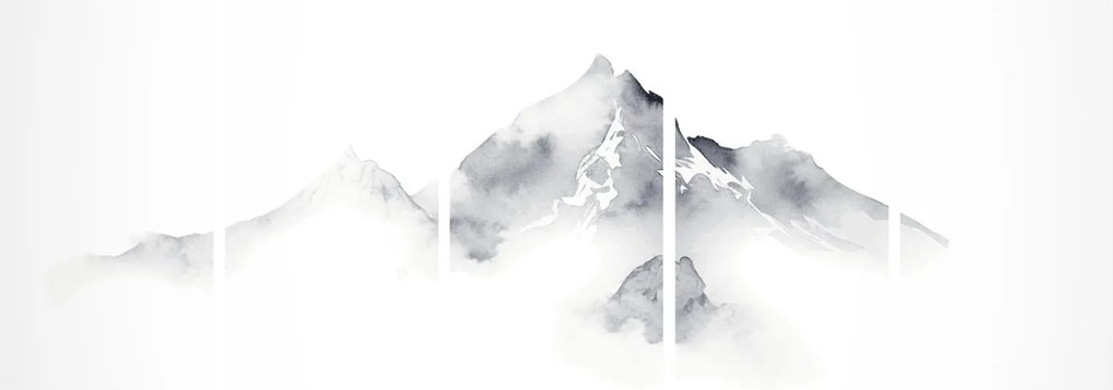 Kép - Tinta festmény hegyek (150x105 cm)