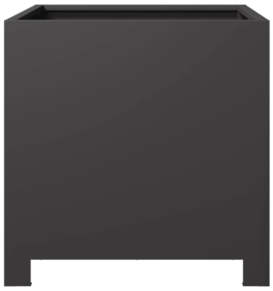 vidaXL 2 db fekete acél kerti növénytartó 40 x 40 x 40 cm