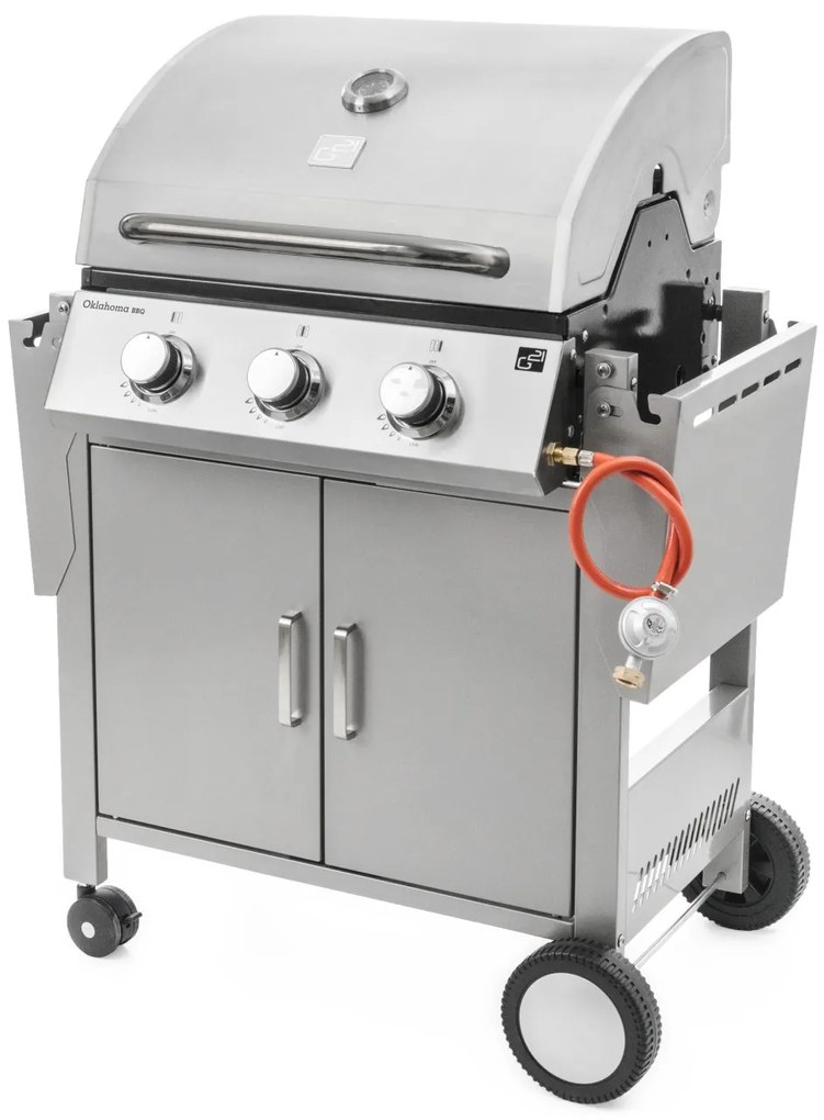 G21 Oklahoma BBQ Premium line gázgrill, 3 égőfej + ajándék nyomáscsökkentő