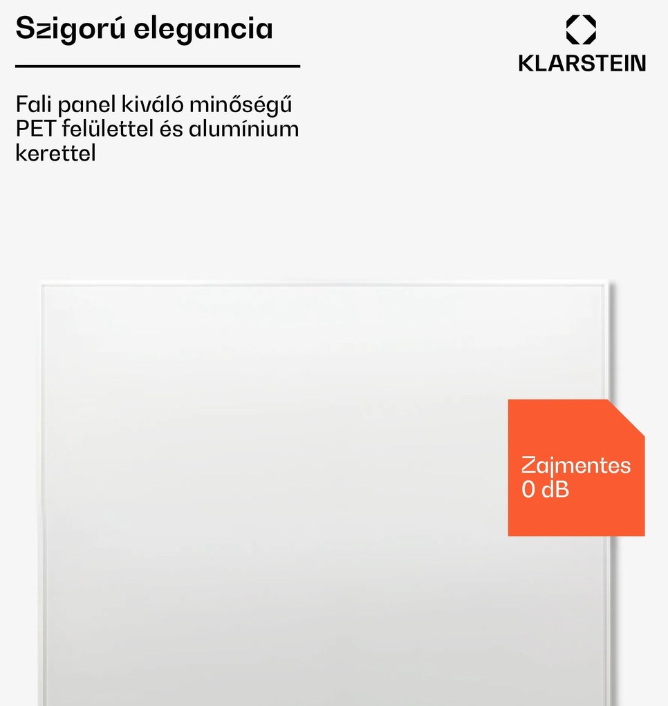 Klarstein Wonderwall 1200 Smart, infravörös hősugárzó, 100 x 120 cm, 1200 W, heti időzítő, IP24, fehér