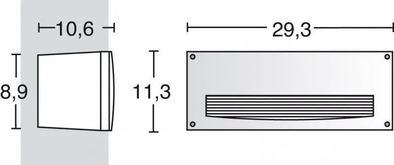 NOVOLUX 084C-G31X2A-01 DEVON Kültéri Falba Építhető Lámpa Fehér GX53 IP66