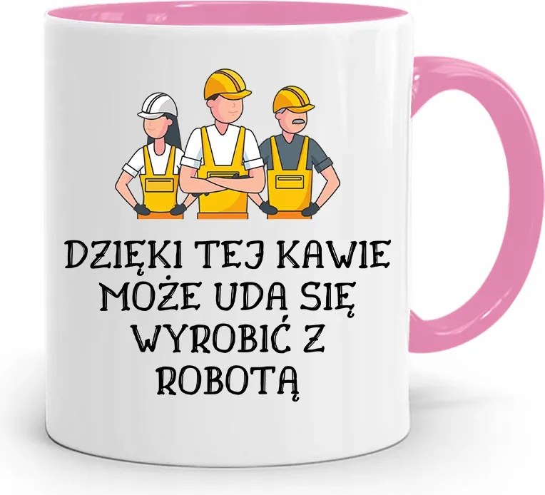 Munkavállalóknak Rózsaszín Bögre Ezzel A Kávéval, fényképes nyomtatással