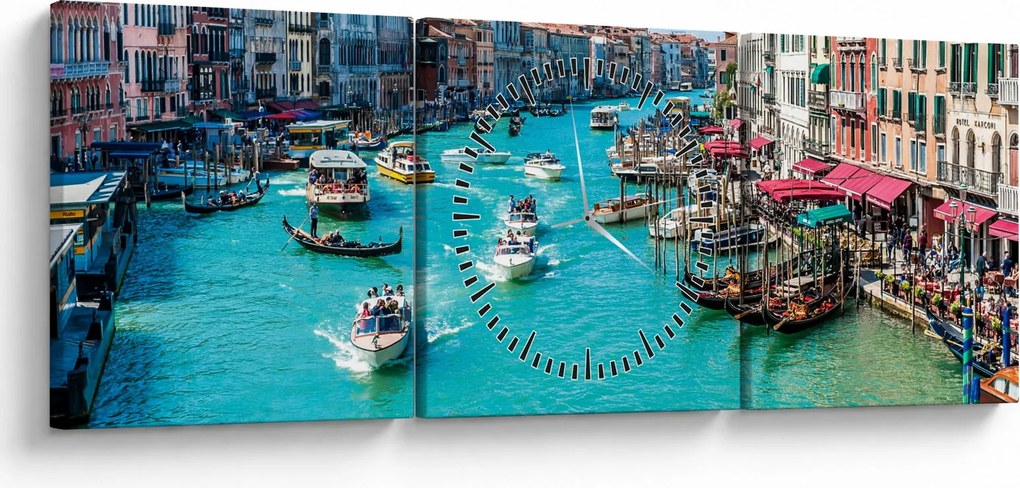 Kép - Grand Canal, Velence, Italy (órával) (90x30 cm)