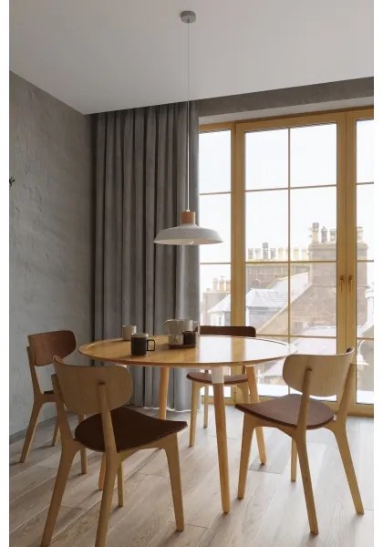 Sollux SL.0282 - Csillár zsinóron AFRA 1xE27/60W/230V szürke/natúr fa