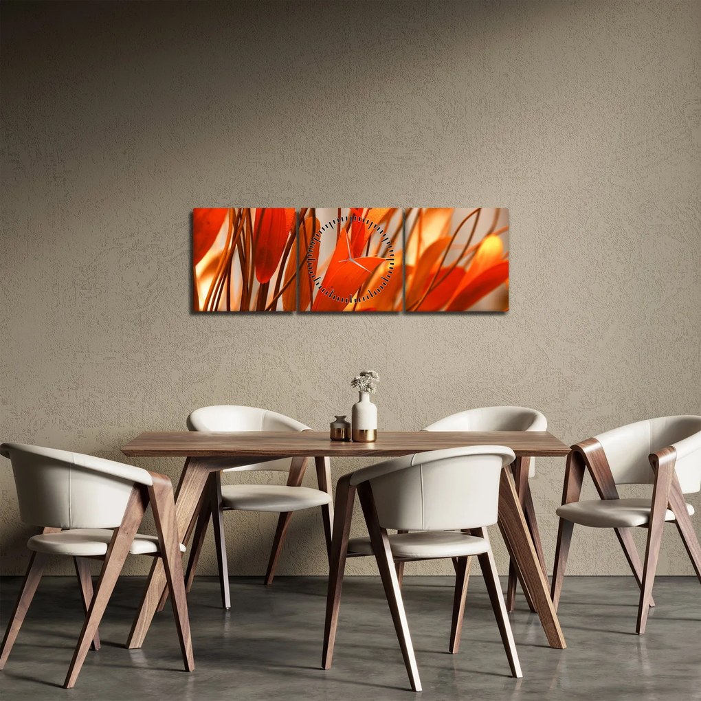 A szirmok képe (órával) (90x30 cm)