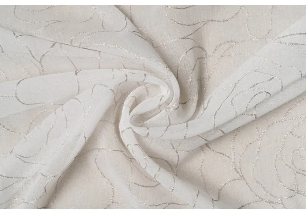 Fehér-szürke fényáteresztő függöny 140x245 cm Amanda – Mendola Fabrics