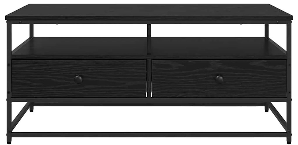 Dohányzóasztal fiókkal Musta tammi 100 x 51 x 45 cm Faanyag