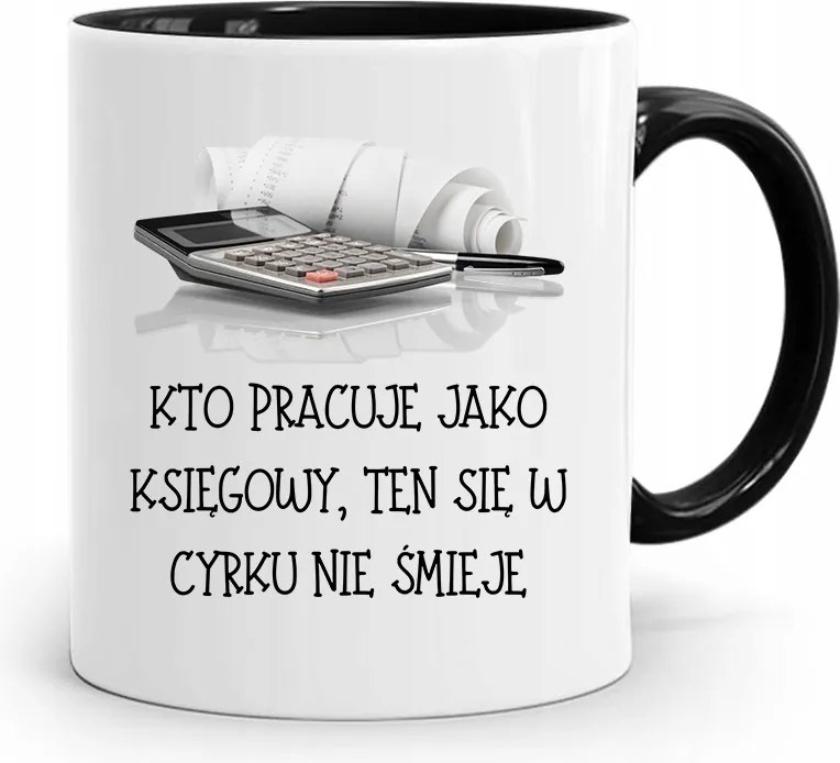 Fekete Bögre Ajándék Könyvelőnek, fényképes nyomattal