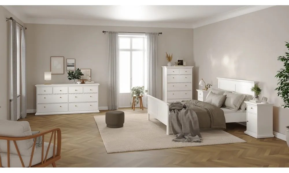 Fehér franciaágy 160x200 cm Paris – Tvilum