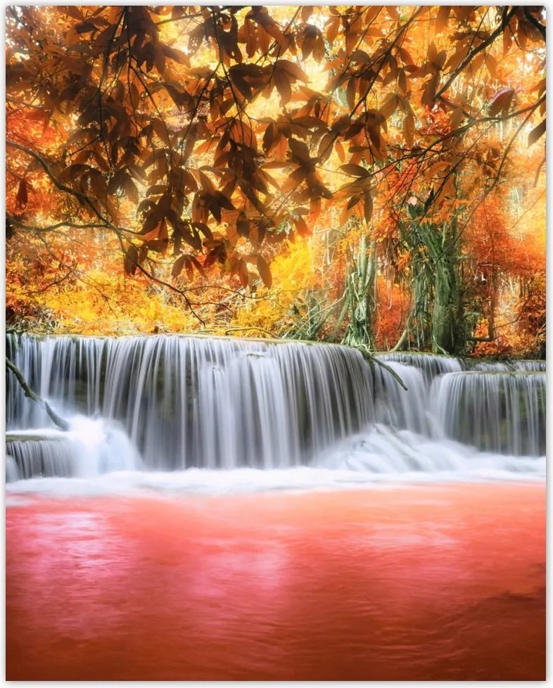 Poszterek 40x50 Narancssárga vízesés