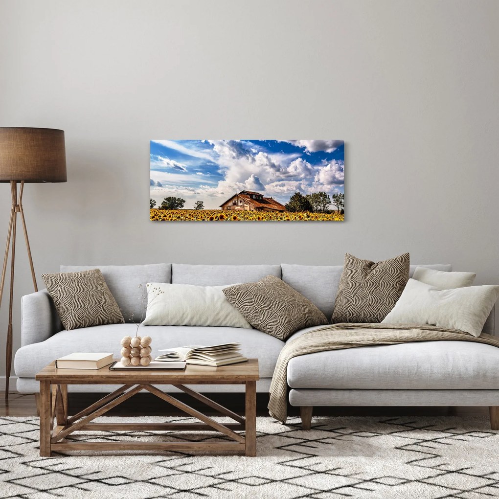 Napraforgó mező képe (120x50 cm)