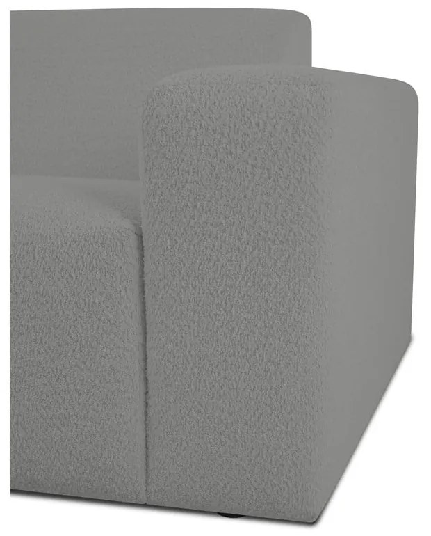 Szürke buklé kanapé 228 cm Roxy – Scandic