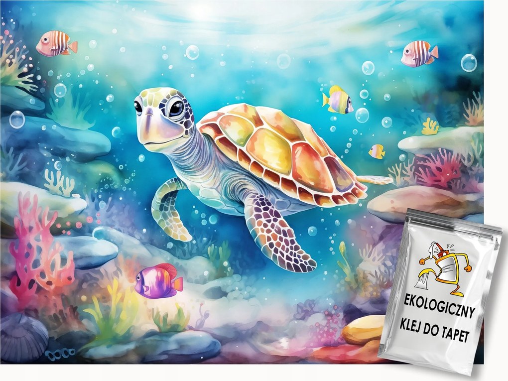 Fotótapéta Flizelina Víz Alatti Világ Korallok Halak Teknős 100x75 ragasztó
