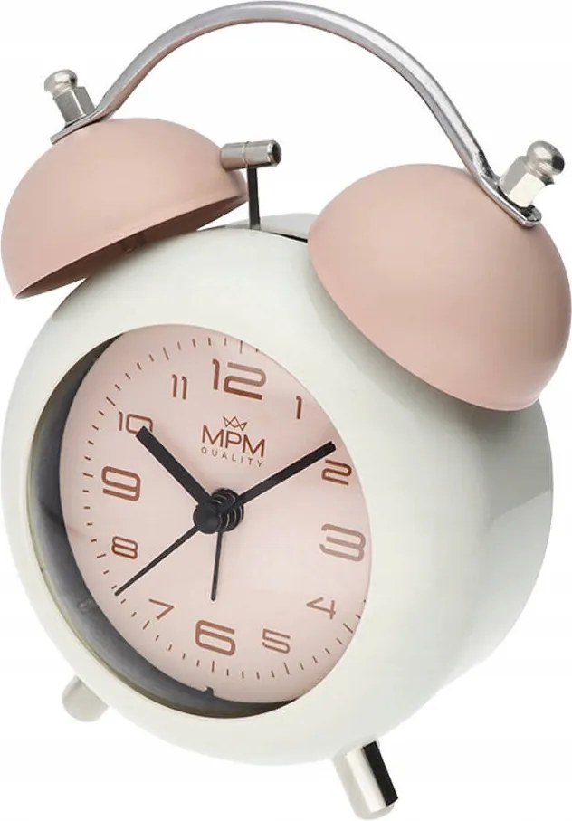Hangos Pasztell Ébresztőóra Mpm Csengőkkel C01.4433.23 Csendes Riasztó Mechanizmus