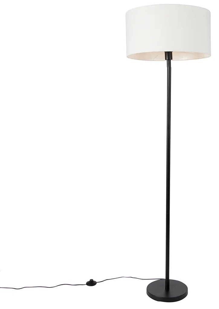 Állólámpa fekete fehér árnyékolóval 50 cm - Simplo