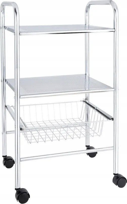 Awd Interior Gurulós Fürdőszobai Polc Fürdőszoba Szekrény 2 Polc Kosár