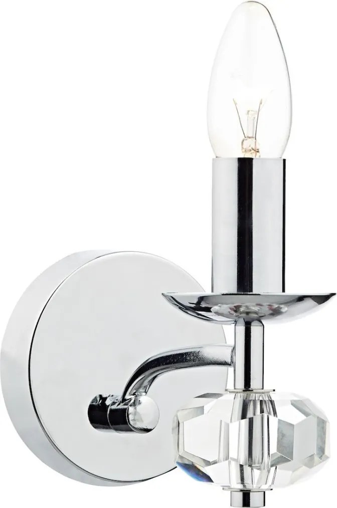 DAR LIGHTING OLE0750 OLENA Kristály Fali Lámpa Csiszolt króm E14 IP20